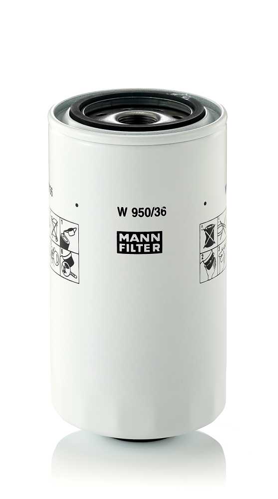 Ilustracja W950/36 MANN-FILTER FILTR OLEJU